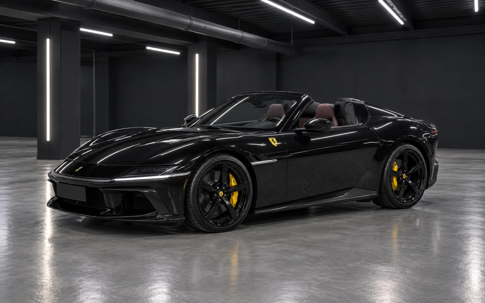 Noleggio Ferrari 12Cilindri Spider Nero a Taormina | Rial Rent