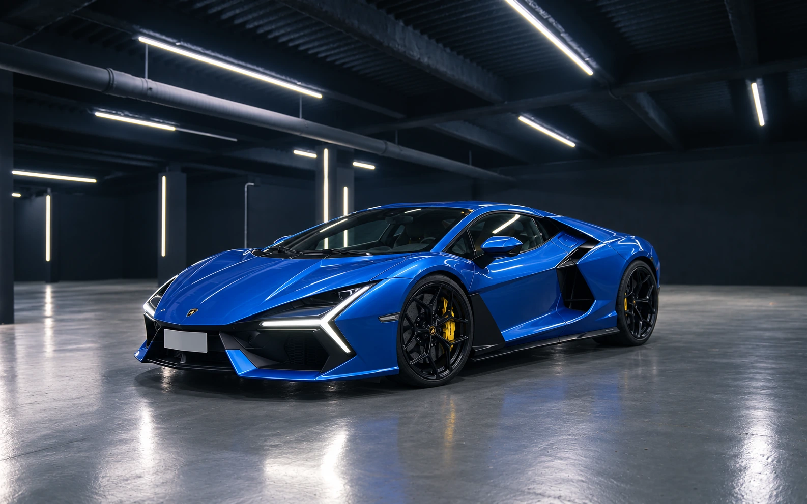 Noleggio Lamborghini Revuelto Blu a Taormina | Rial Rent