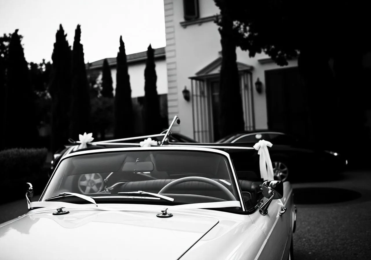 Auto da matrimonio e cerimonia