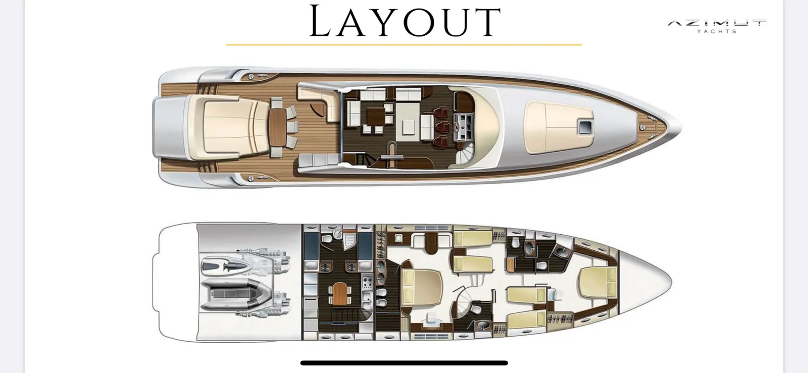 التصميم الداخلي والخارجي لـ Azimut 86S — السطوح والكبائن